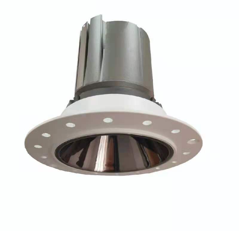 Trimless recessed COB LED downlight by SR LED Lights in Mumbai, sleek aluminum die‑cast housing, suitable for commercial and residential lighting projects