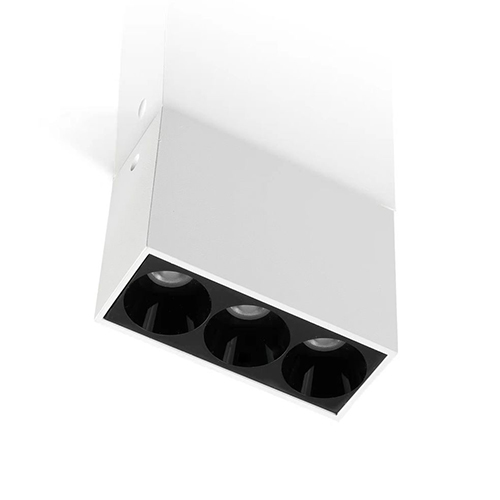 “Sleek cylindrical COB surface‑mounted LED light in matte finish installed on a ceiling”