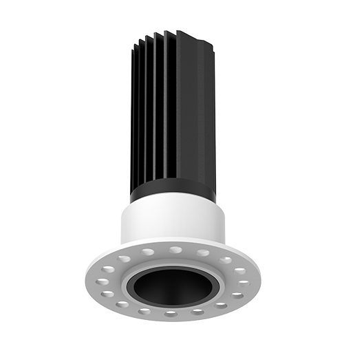 Trimless recessed COB LED downlight by SR LED Lights in Mumbai, sleek aluminum die‑cast housing, suitable for commercial and residential lighting projects