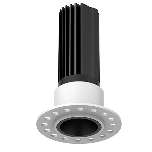 Trimless recessed COB LED downlight by SR LED Lights in Mumbai, sleek aluminum die‑cast housing, suitable for commercial and residential lighting projects